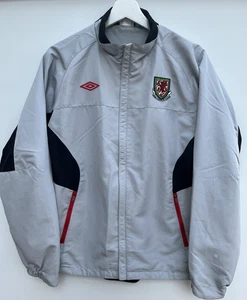 Giacca calcio Galles Umbro grigia full zip allenamento retrò ragazzo XL XLB - Foto 1 di 9