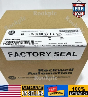 Newest Factory Sealed AB 5069-AENTR Compact 5000 EtherNet/IP Adapter 5069AENTR - Image 1 of 4