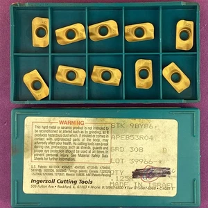 10pc INGERSOLL  APKT 160432R / APEB53R04  Carbide Milling Inserts 308🎯Machinist - Picture 1 of 1