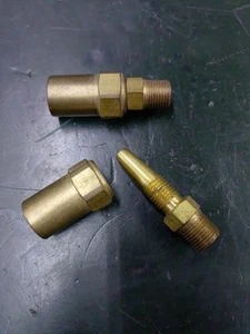 (2) Lenz 97H-1 Reusable Brass Fitting 1/4" ID Hose to Male 1/8 NPT - Picture 1 of 1