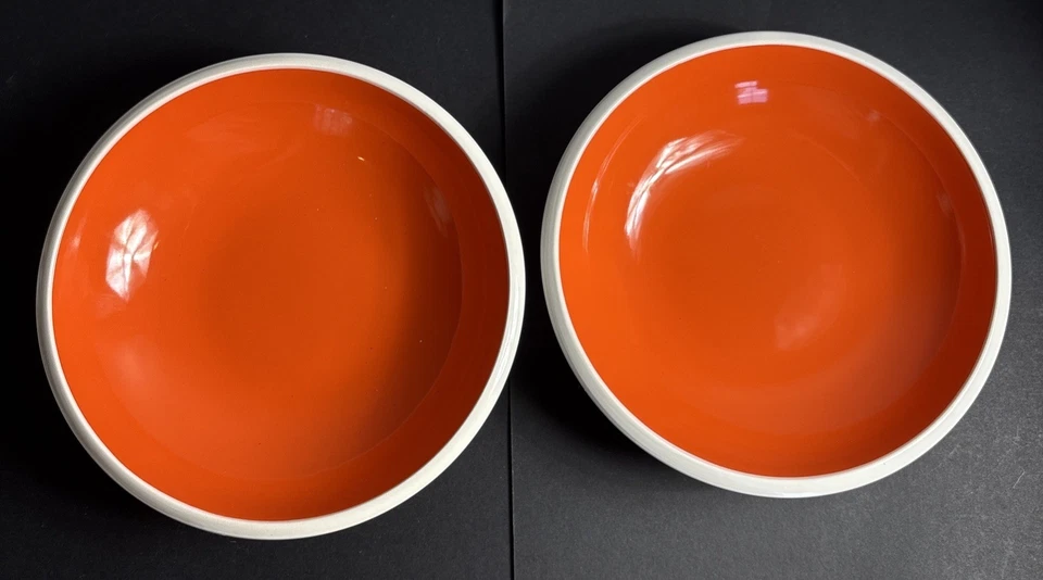 Rachel Ray 'Rise' Set of 2 Orange Pasta Salad Bowls 9 inches - Image 1 of 4