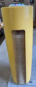 Dispenser tazza Dixie vintage giallo con tazze di cera 1982. - Foto 1 di 14
