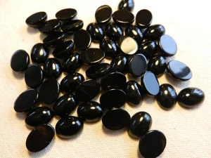 Natural Black Onyx Oval Cabochon 5x7mm to 20x25mm Loose Gemstone - Picture 1 of 3