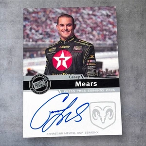 Casey Mears PACK PULLED RACING signed card 2006 PRESS PASS SIGNINGS #034/100 - Picture 1 of 2