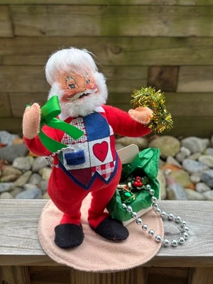 Muñecas Annalee 1997 "Trim Time" Santa 8" decoración navideña hecha en EE. UU. Foto 1 de 4