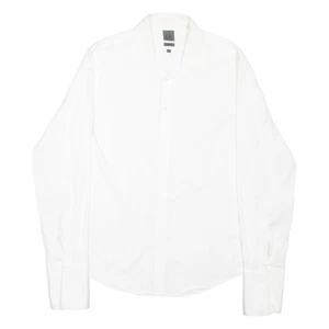 CALVIN KLEIN Slim Fit Mens Formal Shirt White Long Sleeve L - Picture 1 of 6