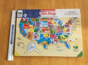 New in original plastic wrap-The Learning Journey Int. 40 piece puzzle -USA map - Picture 1 of 4