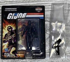 G.I. Joe Snake Eyes Commando Micro Actionfigur Mini Hasbro mit Zubehör - Bild 1 von 8