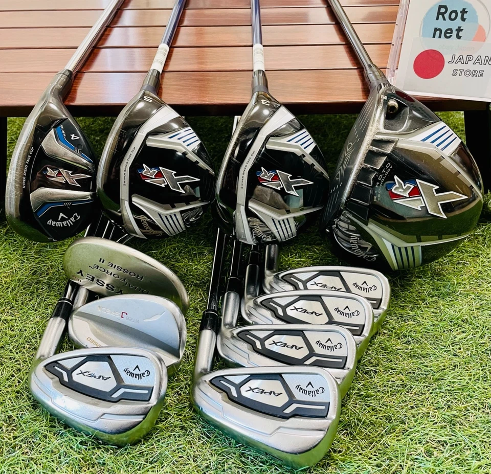 Callaway Fullset XR 1w3w5w 4hy  APEX Irons 6-9Pw 11Pics Rh Flex Golf Clubs Japan - Image 1 of 4