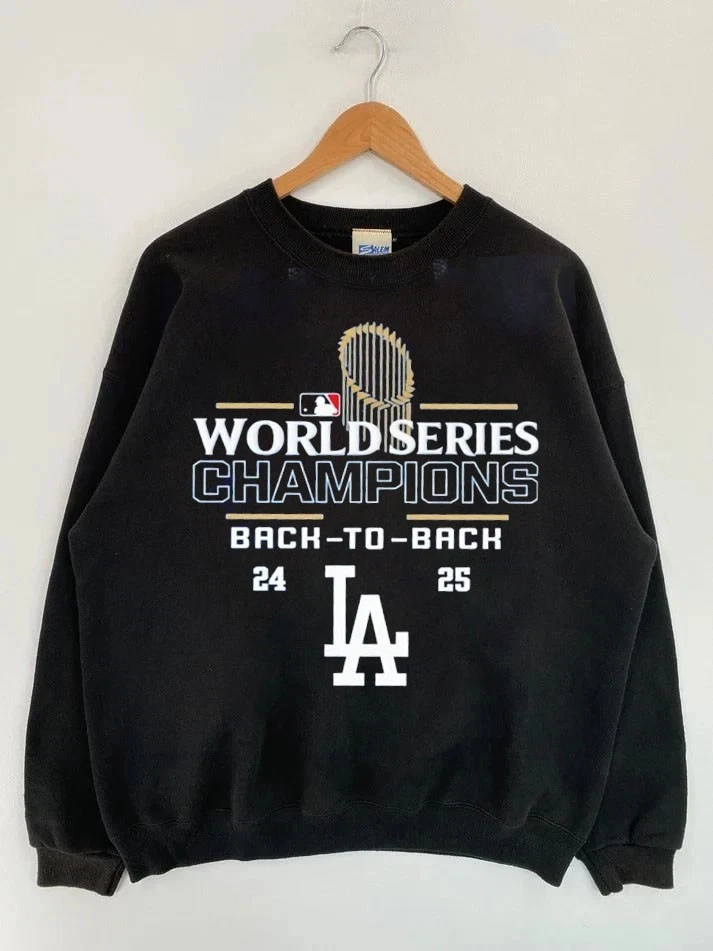 Dodgers World Series Champions back to back 2025 sweatshirt AN62509 - Image 1 of 1