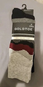 NWT MEN'S SIZE 6-12.5 GOLDTOE 3 PACK BLUE RIDGE ASSORTED DRESS CREW SOCKS - Picture 1 of 7