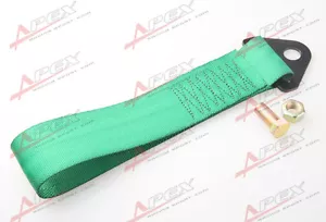 JUEGO DE CORREAS DE REMOLQUE DE CARRERAS VERDE DE ALTA RESISTENCIA PARA CAMIÓN/SUV S parachoques delantero/trasero - Imagen 1 de 2