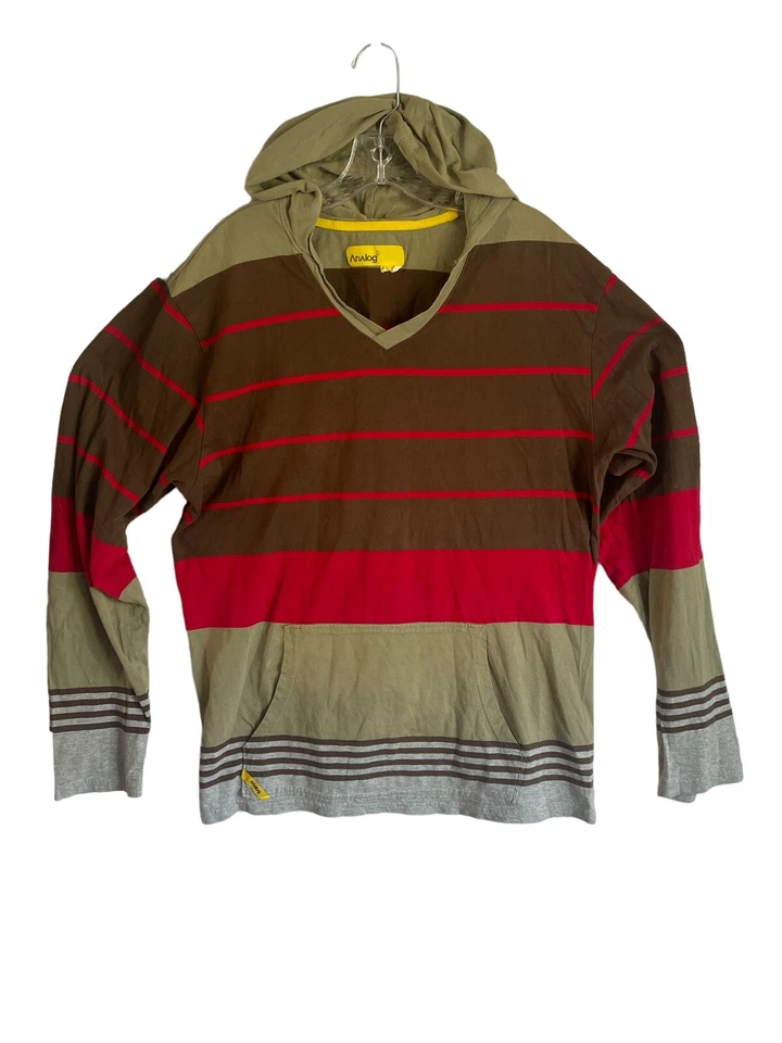 Sudadera con Capucha Ligera Manga Larga Diseño Ag Analógico Unlikely Futures Tema Años 80 Usada en Excelente Condición Foto 1 de 4