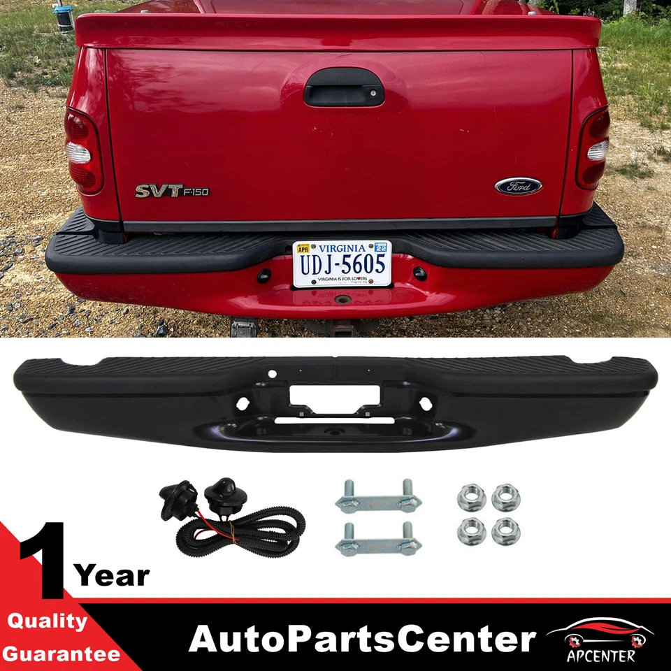 Black Rear Bumper Assembly For Flareside/Stepside Bed 1997-2003 Ford F-150 F150  Foto 1 de 4