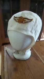 Antike HARLEY DAVIDSON SKULL CAP Bomber, weiß, Buco Product, Joseph Buegeleisen - Bild 1 von 7