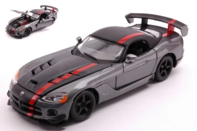 MODELLINO AUTO BURAGO STATICO DODGE VIPER SRT 10 ACR GRIGIO MODELLISMO 1:24 - Immagine 1 di 4