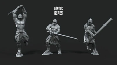 Set of 3 Blood Handed Beserkers - Davale Games/Fantasy/Middle Earth/Miniatures