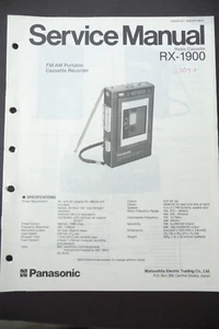 Casete de radio manual de servicio Panasonic RX-1900, ORIGINAL - Imagen 1 de 1