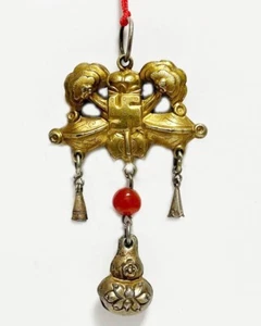 Antiker Messing Buddhismus 卐 Symbol Anhänger - Bild 1 von 10
