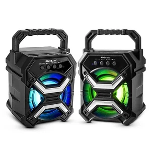 Bluetooth Speaker Mini Portable TWS Function AUX SD/TF  Party Lights (pack of 2) - Picture 1 of 7