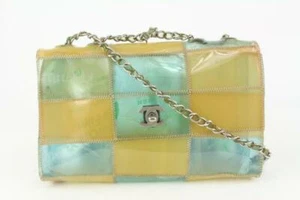 Chanel Clear Blue x Beige Patchwork Classic Flap 1115c16 - Picture 1 of 12