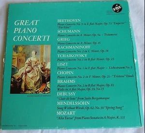 GREAT PIANO CONCERTS 5 12" LP records Box Set (B3) - Foto 1 di 5