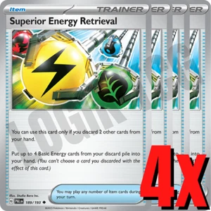 4x Superior Energy Retrieval 189/193 x4 - Paldea Evolved - Pokemon TCG - Playset - Picture 1 of 1