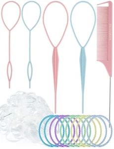Topsy Hair Tail Tool 1pcs Tail Braiding Combo 4pcs French Braid Tool - Picture 1 of 6