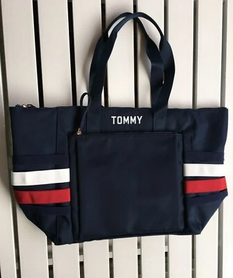 Tommy Hilfiger Large Nylon Multifunctional Tote- Navy/Stripe NEW - Image 1 of 4