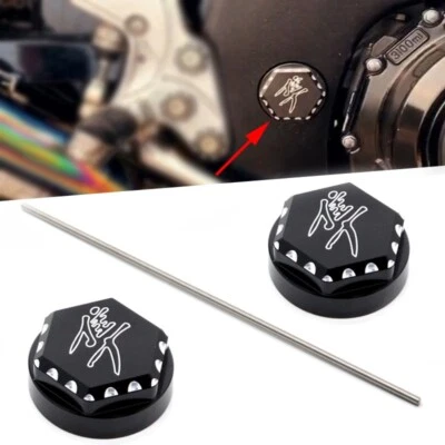 Frame Motor Cover Swingarm Bolt Plugs Cap For SUZUKI HAYABUSA GSX1300R 1999-2024 - Image 1 of 4