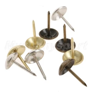 Hardware 100pcs Round Head Upholstery Nails Furniture Sofa Chair Studs Tacks Pin - Picture 1 of 7