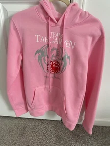 House Targaryen Hoodie “TEAM TARGARYEN” Fire And Blood. Pink Color Medium - Picture 1 of 4