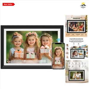 Digital Photo Frame 10.1 Inch WiFi Touch Screen 32GB Supports USB/SD - Picture 1 of 11