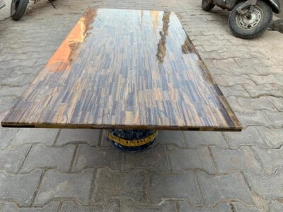 54x27 Tiger Eye Table Top Handmade Inlay antique decor Furniture Slabs - Image 1 of 4