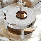 Stunning Silver Mirrored Coffee Table Living Room Center Side Tables 31.5" Top