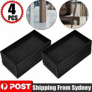 4X Heavy Duty L Design Bed Chair Risers Feet Leg Lift Furniture Extra Raisers - Picture 1 of 12
