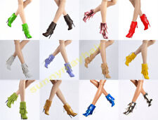 1/6 Fringed High Heels Ankle Boots Shoes Fit 12in FR TBL PH OB Female Figure Toy