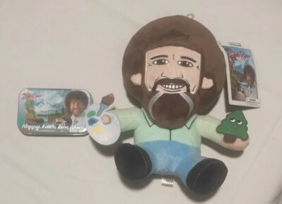 Bob Ross Kidrobot Plush Doll, 8.5" tall New With Tags With Bob Ross Mints New  - Image 1 of 4