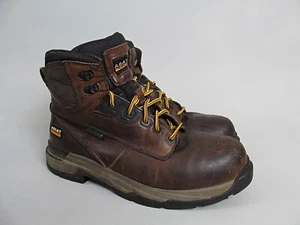 Ariat Boots Mens 11D Brown MasterGrip 8" MetGuard Waterproof Composite Toe - Picture 1 of 11