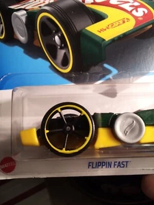 Hot Wheels 2024 Green Flippin Fast Wheel Error Racer Autism ASAN Spinner Rare! - Bild 1 von 5