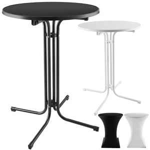 Folding Table Bar Chair Set Round Tall Dining Drinks Foldable Collapsible Tables - Picture 1 of 25