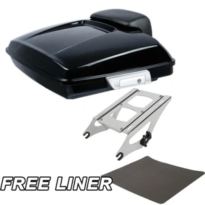 Razor Trunk Pad Two-Up Mount Rack Fit For Harley Touring Street Road Glide 14-25 - Picture 1 of 12