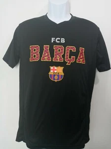  Camiseta de fútbol de rendimiento manga corta FCB BARCA, negra, pequeña, envío gratuito - Imagen 1 de 4