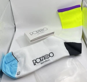 Pongo London Cycling Socks ,hi-vis Yellow , Size L-XL *Buy One Get One Free * - Picture 1 of 3
