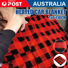 Adjustable 12V Electric Heated Blanket Car Soft Travel Camping Rug Caravan