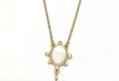 Ladies White Mother of Pearl Y Necklace Gold Lucky Brand - Image 1 of 4