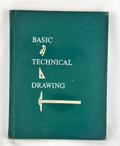 Basic Technical Drawing by Henry Spencer Vintage Green Hardcover 1962 Macmillan - Picture 1 of 10