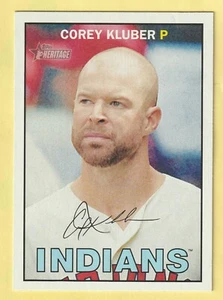 2016 Topps Heritage #428 Corey Kluber SP Short Print - Picture 1 of 2