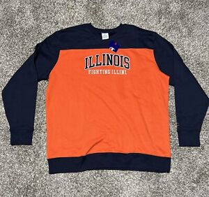 Champion University Of Illinois Fighting Illini Sweatshirt Mens 2XL NEW 