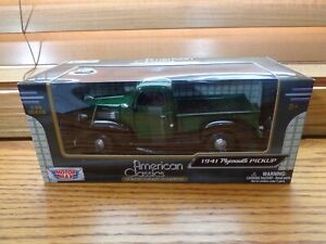 Motormax American Classics: 1941 Plymouth Pickup Green: 1/24 Scale: New in box